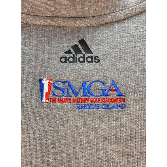 Adidas 2XL Golf Quarter Zip 3 Striped Sweatshirt ISMGA Rhode Island Gray Jacket - Picture 8 of 9